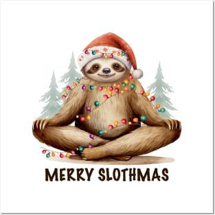 Merry Slothmas Posters and Art